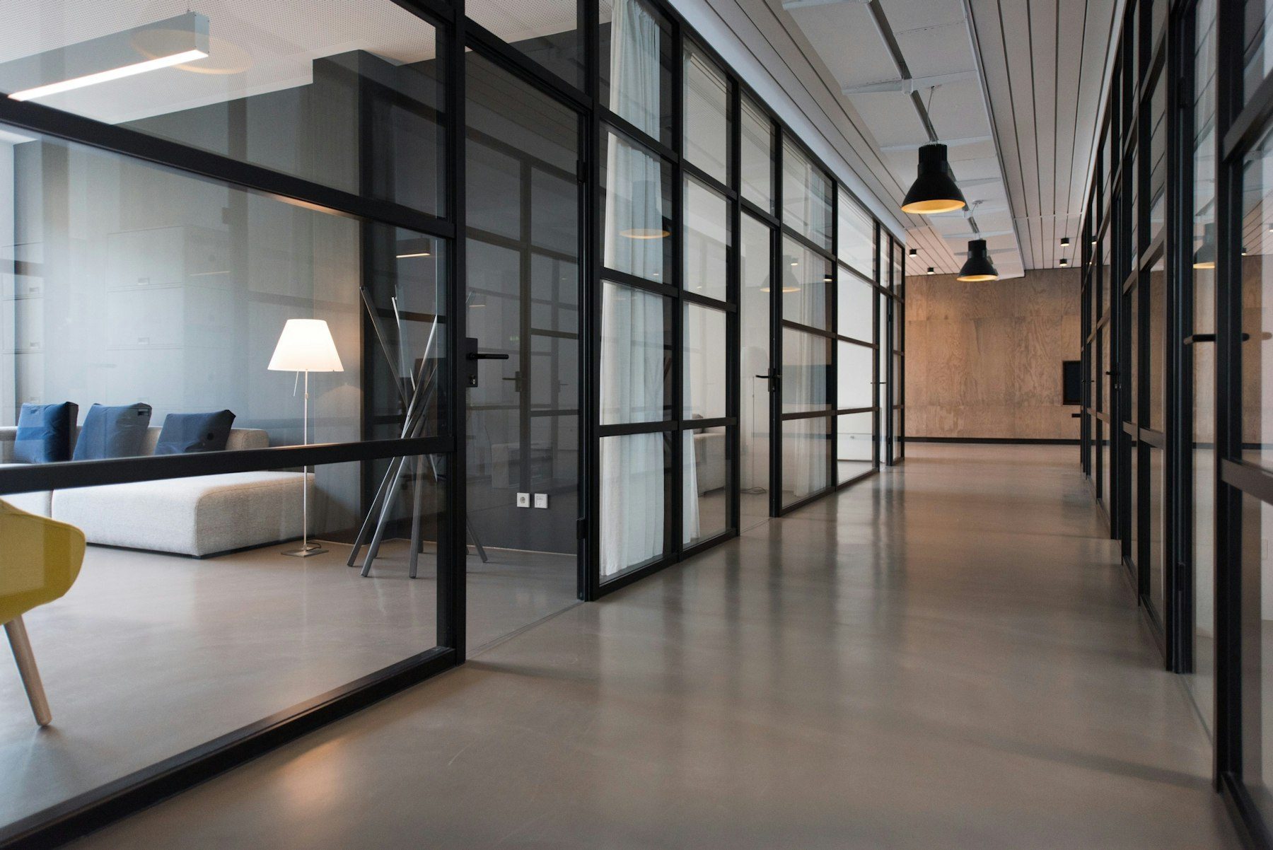 Modern office interior at the Abdulla Bin Zayed Investment Group head office in Deira, Dubai